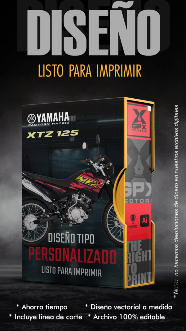 XTZ 125 DISEÑO EDITABLE
