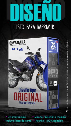 XTZ 150 AZUL XTZ 150 DISEÑO EDITABLE