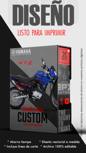 XTZ 150 AZUL circle XTZ 150 DISEÑO EDITABLE