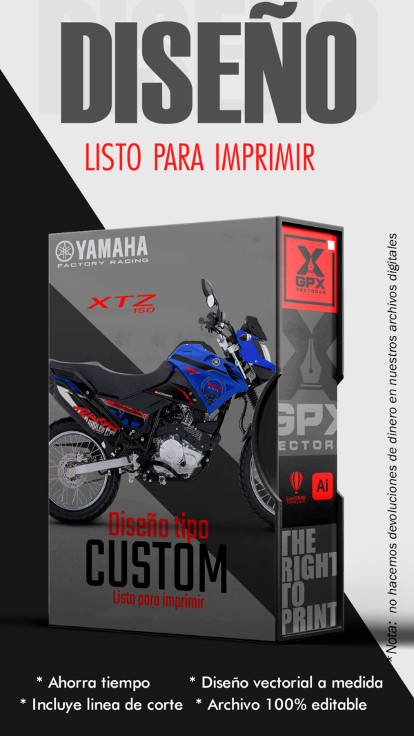 XTZ 150 DISEÑO EDITABLE