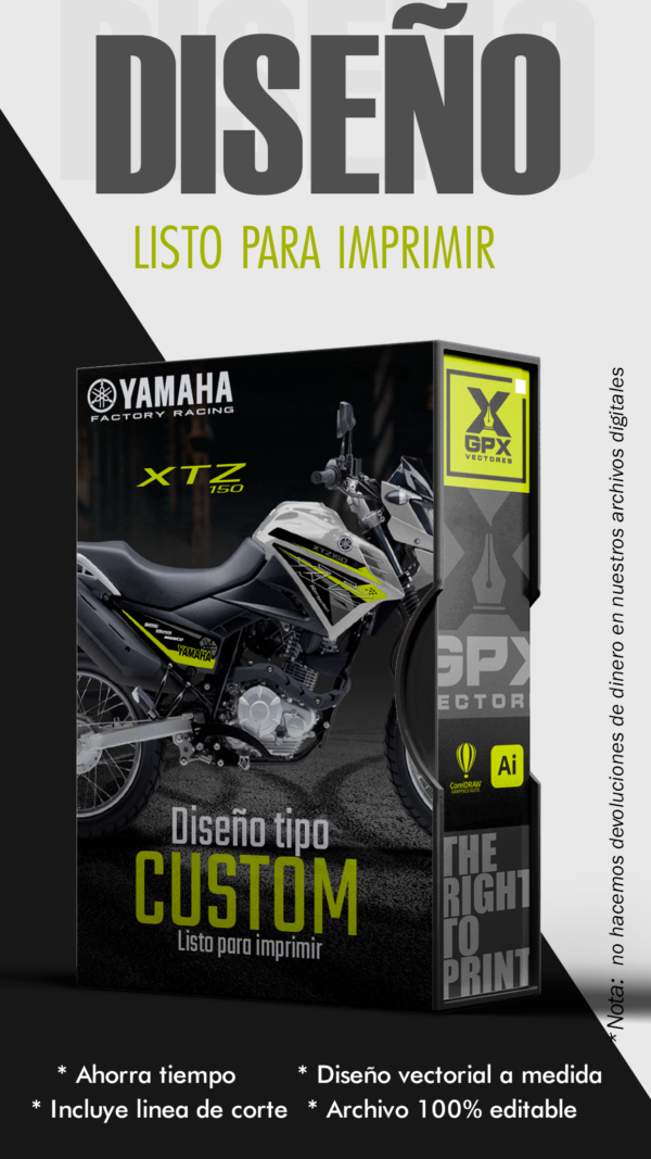 XTZ 150 DISEÑO EDITABLE