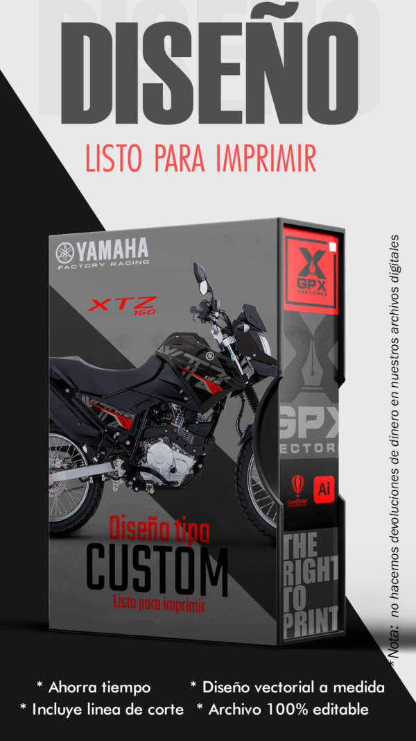 XTZ 150 DISEÑO EDITABLE
