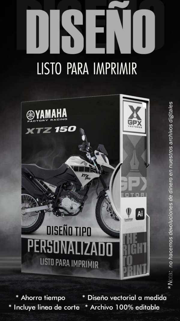 XTZ 150 DISEÑO EDITABLE