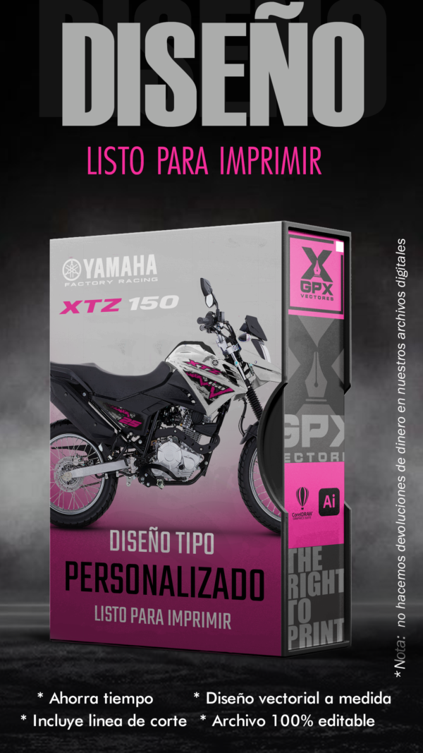 XTZ 150 DISEÑO EDITABLE