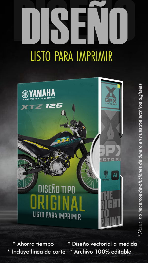 xtz 125 feria box XTZ 125 DISEÑO EDITABLE