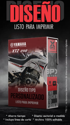 XTZ 250 DISEÑO EDITABLE