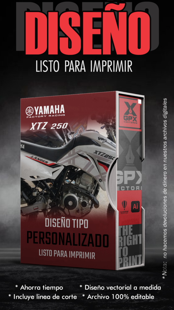 XTZ 250 DISEÑO EDITABLE