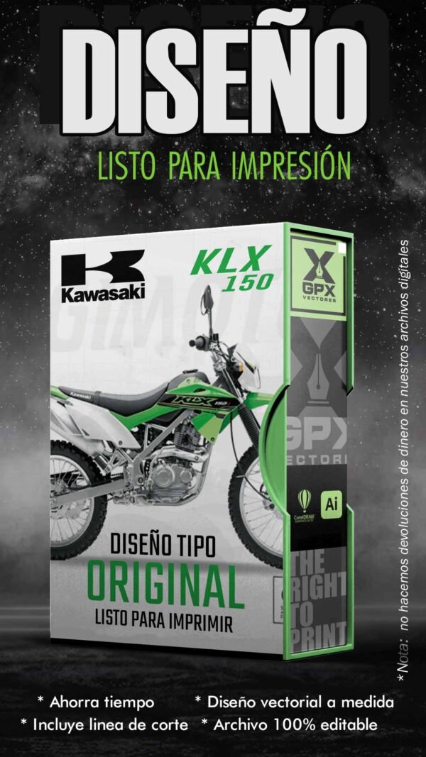 KLX 150 DISEÑO EDITABLE