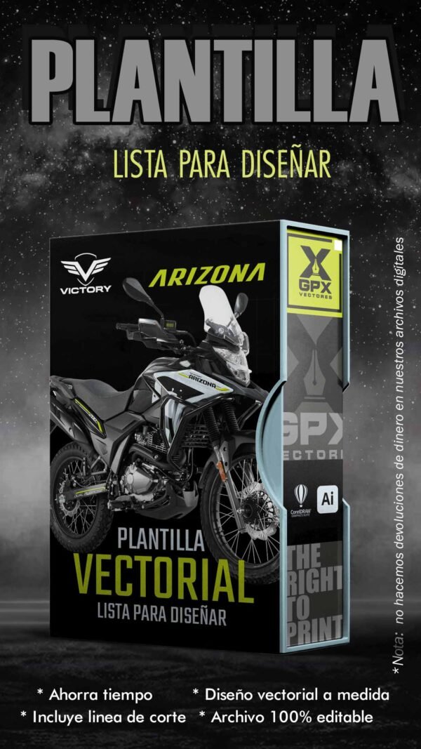 box PLANTILLA VECTORIAL ARIZONA VICTORY