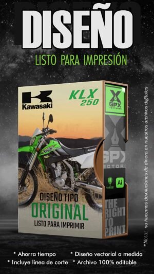 KLX 250 DISEÑO EDITABLE