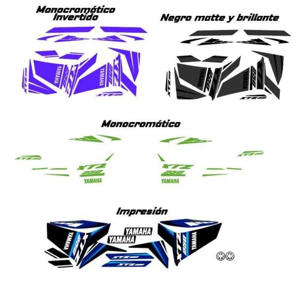 combo xtz 250 lineas XTZ 250 DISEÑO EDITABLE