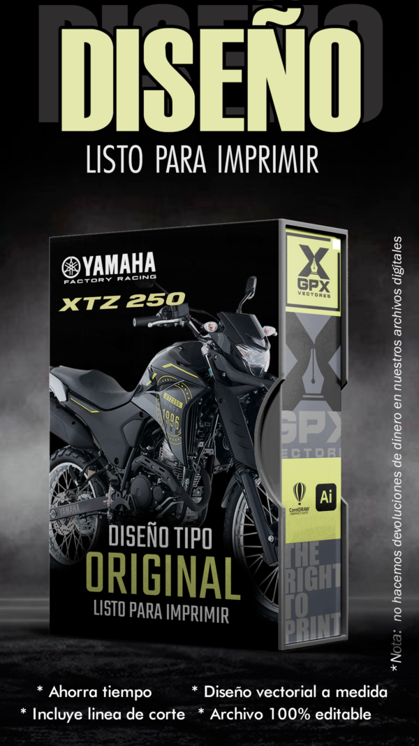 XTZ 250 DISEÑO EDITABLE