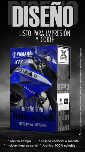 XTZ 250 DISEÑO EDITABLE
