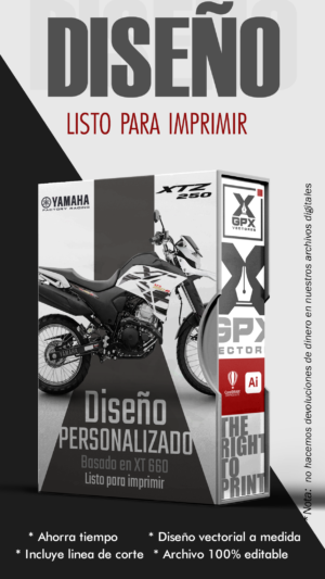 xtz 250 TIPO 660 XTZ 250 DISEÑO EDITABLE