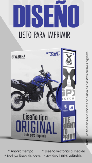XTZ 250 DISEÑO EDITABLE