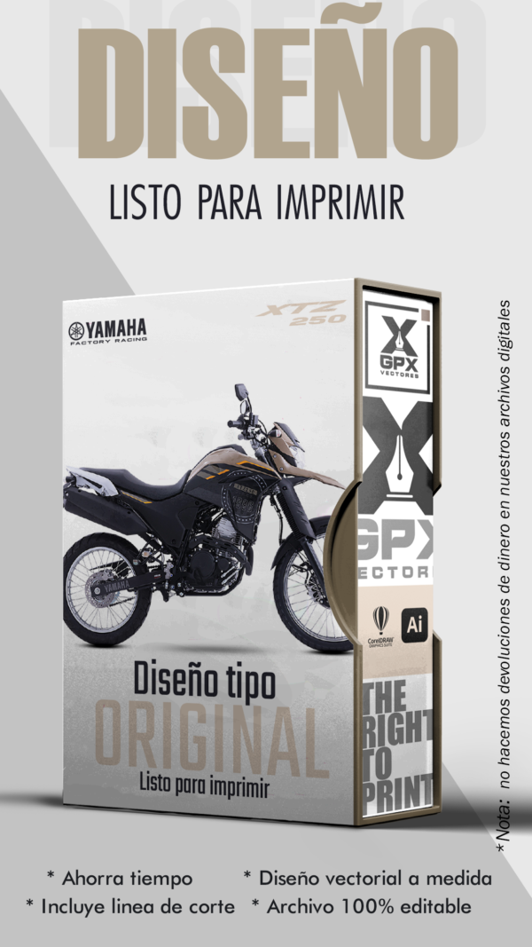 xtz 250 beidge XTZ 250 DISEÑO EDITABLE