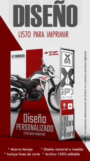 XTZ 250 DISEÑO EDITABLE